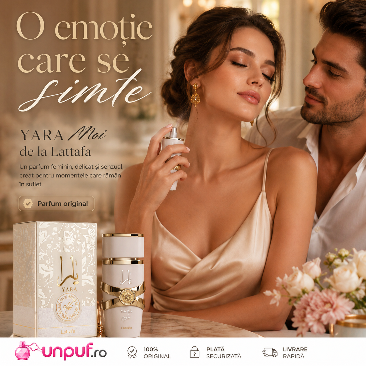 Lattafa Yara Moi parfum feminin delicat, senzual și elegant, o emoție care se simte